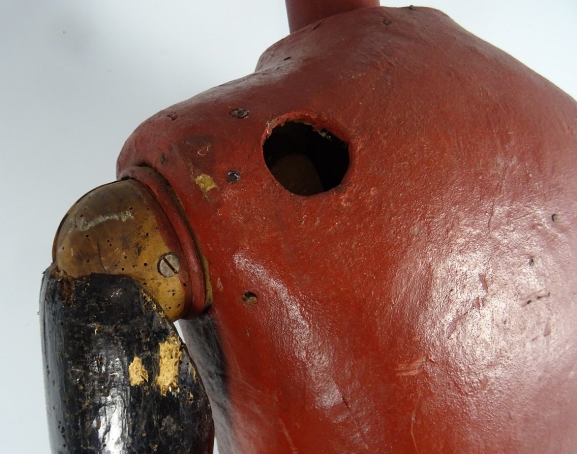 Painted Papier Mache Red and Black Mannequin  (7).JPG